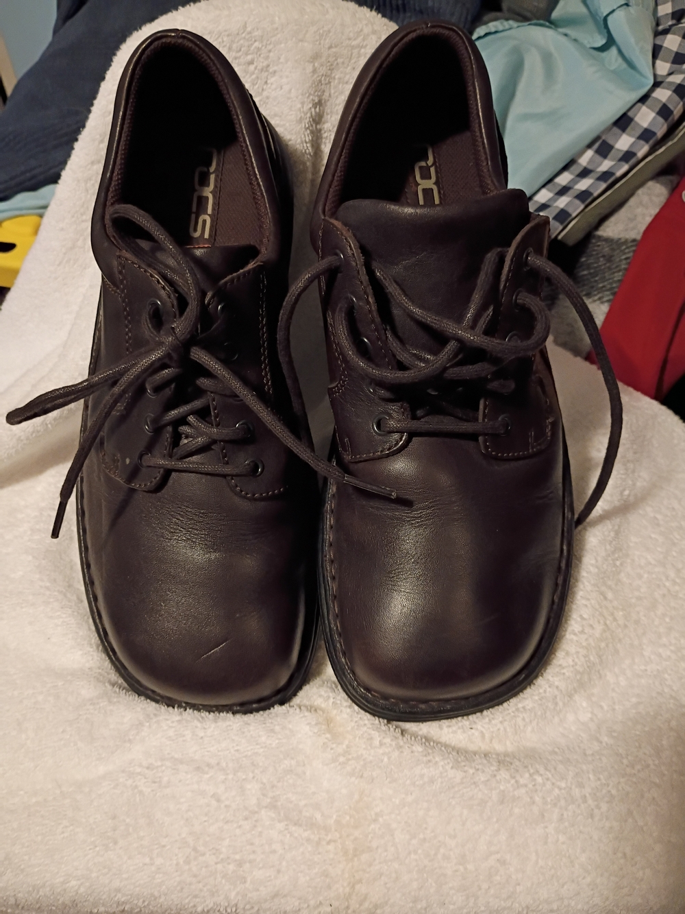 Rockport Men's Dark Brown Leather Lace-Up Boat Shoes